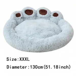 [Long Warm Soft Plush Cat Bed] Soft Long Plush Cat Kennel Dog Kennel Winter Warm Pet Bed Cat Bed Cat Mat Animals Sleeping Sofa Christmas Gift