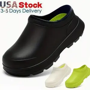 Men's Chef Clogs Waterproof Non-slip Oil-proof Wear-resistant Work Shoes