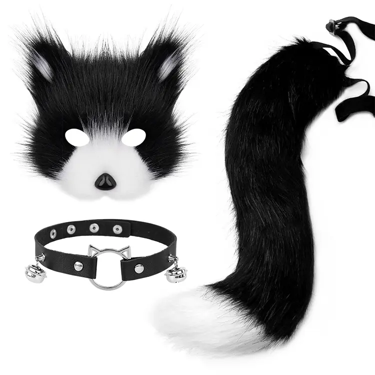 Fox Cosplay Set - Mask, Tail and Collar | Cute anime style costume for parties or Halloween