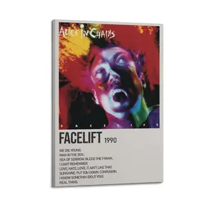 Facelift Alice in Chains Album Canvas Painting Oil Painting Wall Art Canvas Poster Decorative Painting Corridor Decoration Home Ornaments Photo Modern Art Design Abstract Face Design