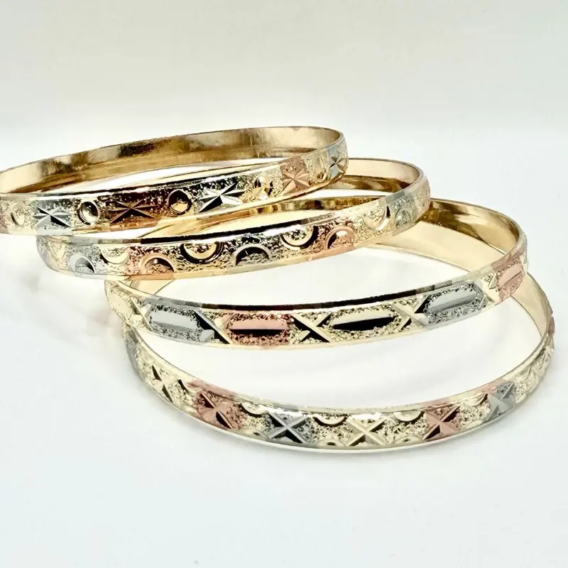 Bangle Tricolor Gold filled Bangle bracelets