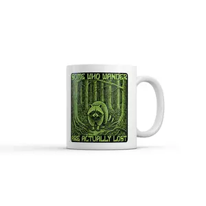Some Who Wander Are Actually Lost Mug Funny Sarcastic Nature Graphic Novelty Coffee Cup - 11oz Funny Coffee Mugs Ceramic Printed Drinkware Cup