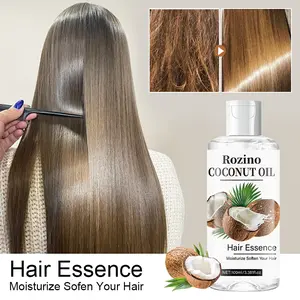 ROZINO Coconut Oil Hair Essence 100% Pure & Natural Liquid Moisturizer with Hyaluronic Acid Glycerin & Vitamin C for Youth Hair Care Enhances Health with Natural Properties Daily Haircare