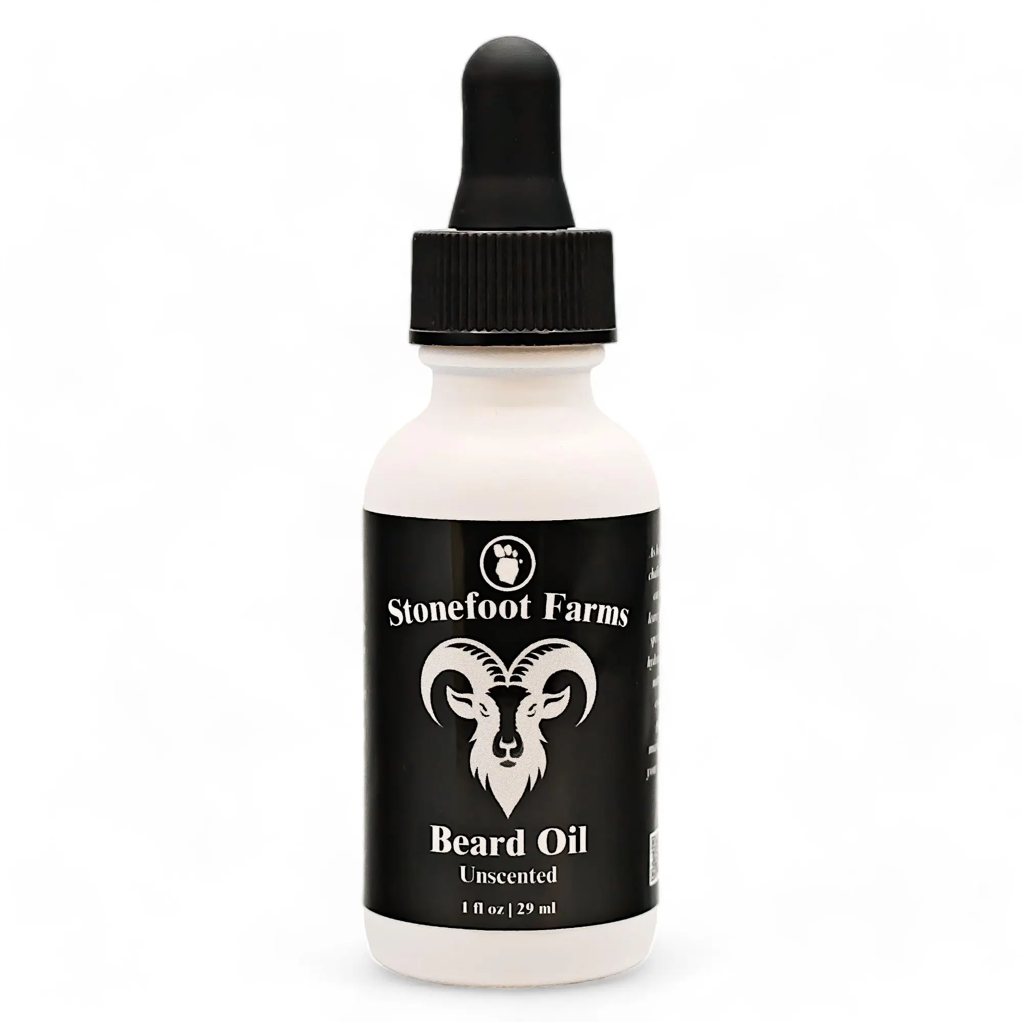 Stonefoot Farms Beard Oil - Unscented 1 oz - Beard Growth Oil with Jojoba and Argan Oil, Beard Oil for Men Beard Growth, Beard Softener, Conditioning Beard Oil Black Men, Mustache Oil, Mens Beard Oil