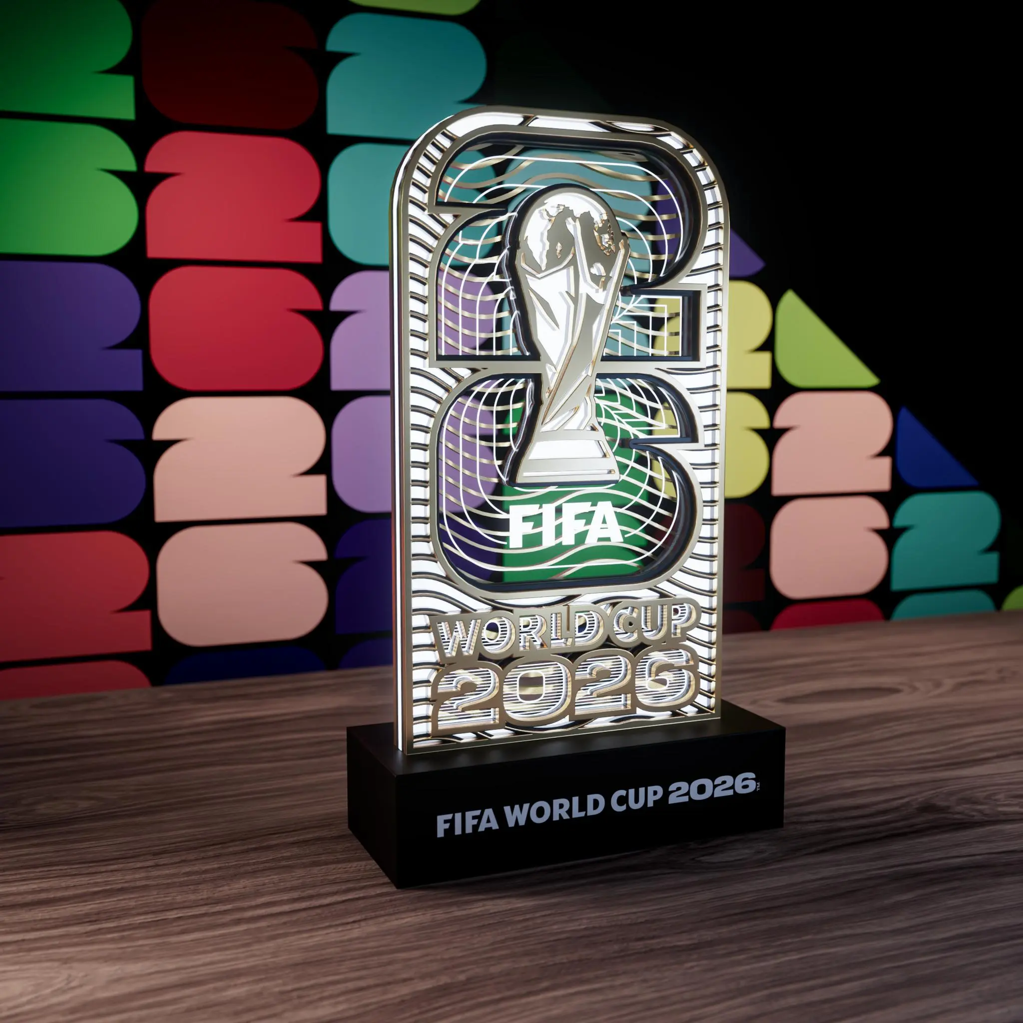 2026 FIFA World Cup Official Trophy LED Lamp – Acrylic Light-Up