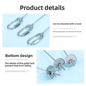 Parrot stainless steel fruit fork, corn and apple fork, pet bird supplies, hangable toy, bird feeder accessories