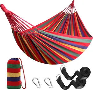 Comfortable Cotton Hammock with 660 lbs Weight Capacity and Compact Portable Design