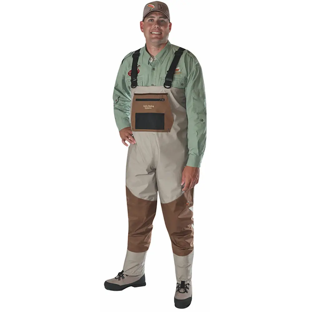 Caddis Mens Stout Tan/Copper Deluxe Stockingfoot Breathable Waders