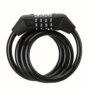 Mother's Day Gift Bicycle Lock Cable, 4-digit 3-foot Long Bicycle Lock Combination, Resettable Anti-theft Bicycle Lock Suitable for Electric Scooters