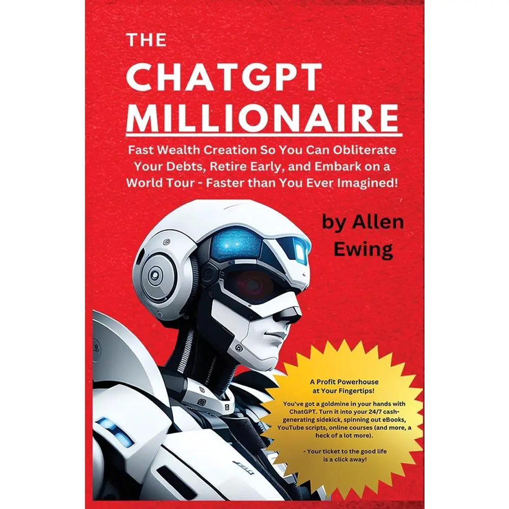 Used Softcover Book - The ChatGPT Millionaire by Allen Ewing, 232 Pages - English Economics & Management Guide for Fast Wealth Creation, Debt Elimination, Early Retirement & World Tour