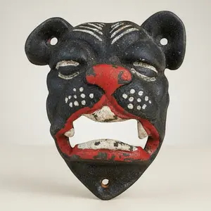 Bulldog Cast Iron Wall Bottle Opener