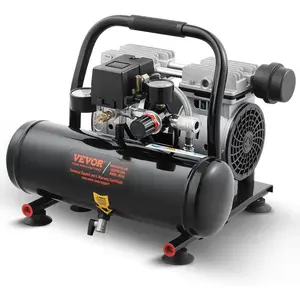 VEVOR 4.8 Gallon Air Compressor, 1.2HP 2.2 CFM90PSI Oil Free Air Compressor Tank Max. 116PSI Pressure, 70 dB Ultra Quiet Compressor for Auto Repair, Tire Inflation, Spray Painting, Woodwork NailingVEVOR Super Brand Day