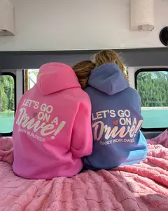 Dandy Oversized Hoodie - "Let's Go on a Drive" Oversized Lux Hoodie in Blue