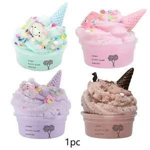 New 60ML Stretchy Scented Slime Ice Cream Dry String Mud, DIY Colorful Clay Stress Relief, Party Gift, Fun Craft Material for Kids and Adults