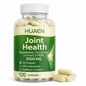 HUAEN Joint Health Supplement 3100MG - Glucosamine Chondroitin MSM & Turmeric - Advanced 7-in-1 Formula for Joint Mobility, Flexibility & Pain Relief - Non-GMO, Gluten-Free - 120 Capsules (1 Month Supply)