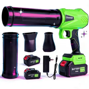 Cheetah Turbo Jet Leaf Blower 680W Pure Copper Motor 2 Batteries Included Cordless  High Thrust for Yard Cleanup Car Dry