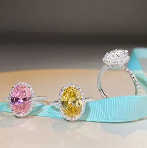 【#ZA227 】(Halo) Lab Made Gemstone Fashion jewelry  Ring