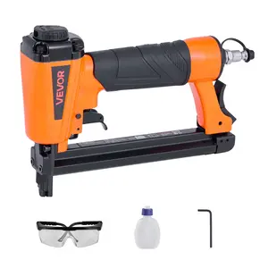 VEVOR Pneumatic Staple Gun, 20 Gauge T50 Pneumatic Upholstery Stapler for 7/16" Crown 5/32"-5/8" Length Staples, 70-110 PSI Air Staple Gun for Woodworking, Upholstering, Fabric, Crafts, DIY Projects
