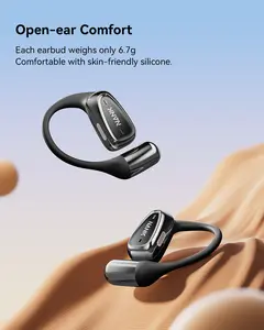 NANK Open-ear earbuds, over-ear wireless earbuds, Bluetooth 5.4, IPX5 water-resistant design, AI noise cancellation, built-in microphone, clear sound, 36-hour battery life headphones mini sweatproof