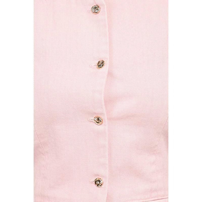 Ailis Denim Vest Top - Dusty Pink