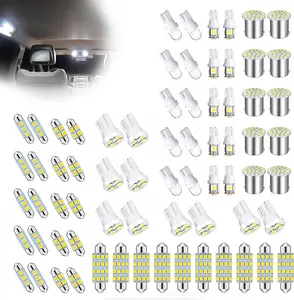 70-Piece Super Bright White LED Car Interior Lighting Kit - Multi-Size DE3175, T10, 31mm, 41mm, 194 Plug-In Bulbs for Truck Dome, Map Lights | Auto Parts, Cars Accessories, Truck Accessories