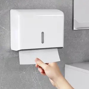 Wall-Mounted Bathroom Hand Towel Holder, No-Drill Toilet Paper Box, Kitchen Wall-Mounted Paper Dispenser, Space-Saving Design, Tissue Dispenser