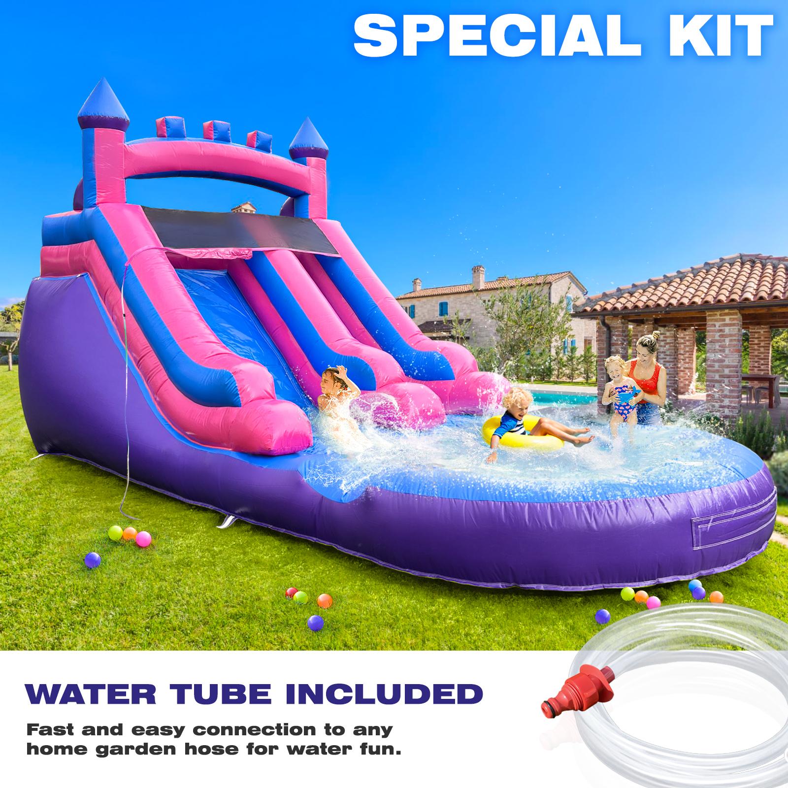 Commercial Grade Water Slide  Inflatables Rental-Grade Adult Water Slides with Blower and Pool Large Water Slides for Kids and Adults, Summer Water Slide Inflatables for Backyard and Outdoor Use of Commercial-Grade PVC