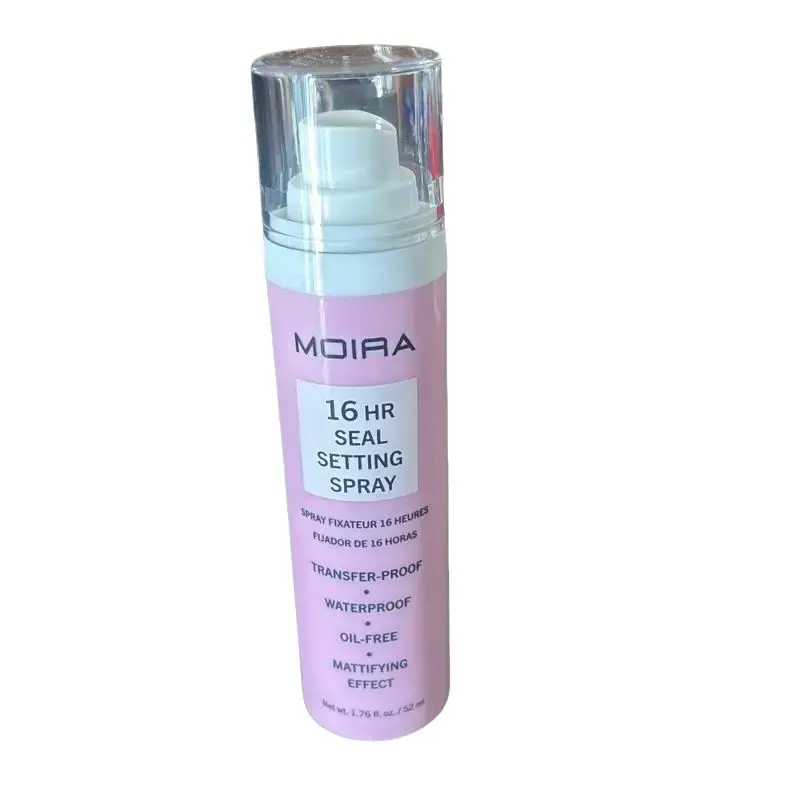 MOIRA 16HR Seal Setting Spray Matte Waterproof Transferproof Oil-Free Makeup Finish with Aloe Vera & Flower Extracts Cruelty-Free Vegan Formula