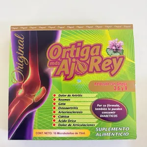 Ortiga Ajo Rey Artri King Natural Antioxidant Dietary Supplement with Glucosamine Chondroitin Collagen Vitamin C Turmeric Nettle Omega 3 & MSM for Healthcare and Edible Fitness