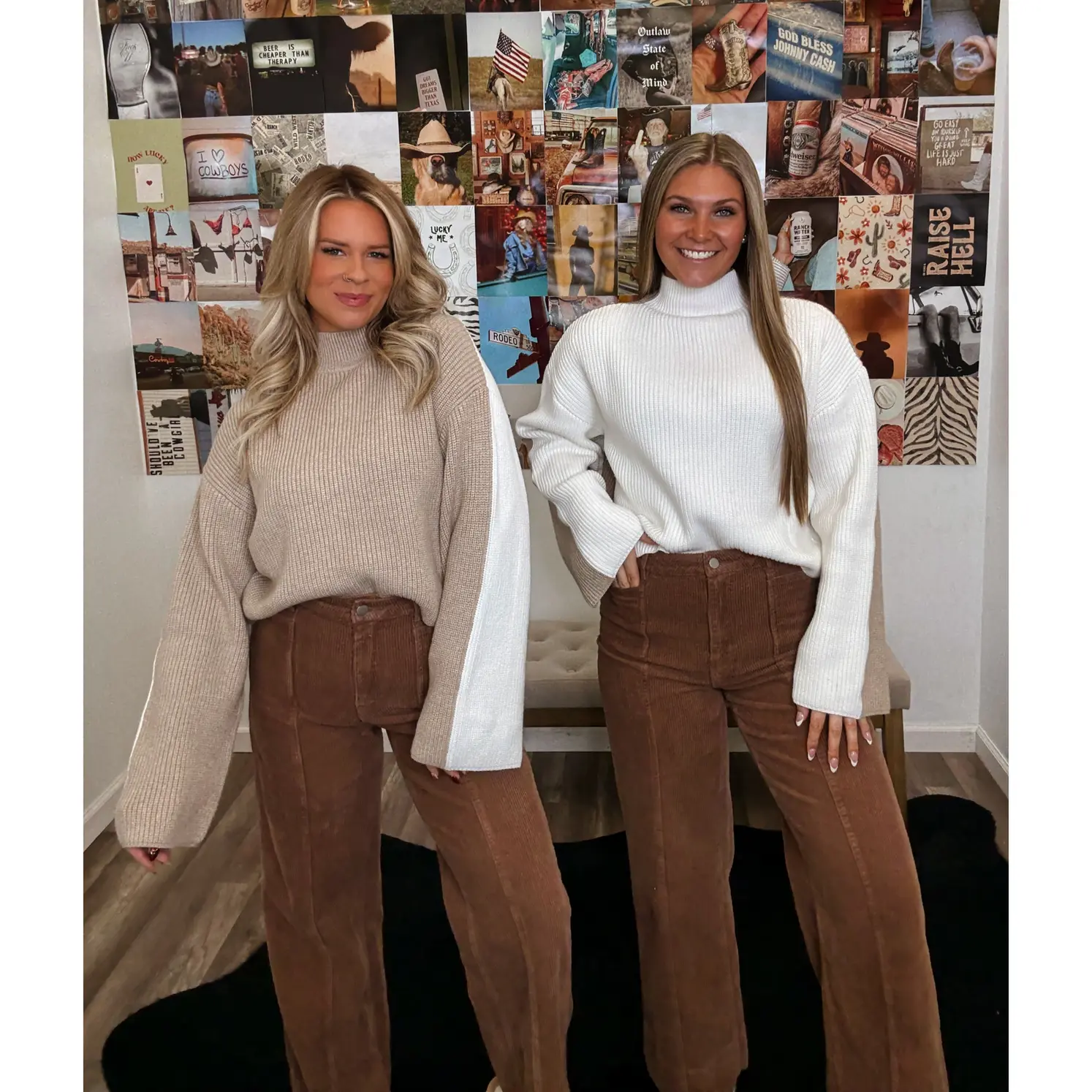 The Rainey Two Toned Sweater The Rainey Two Toned Sweater