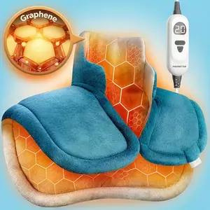 【Pain Away】Graphene Heating Pad for Neck & Shoulder Pain, Weighted Electric Shawl with 6 Heat Settings, Auto Shut Off, Machine Washable – Perfect Christmas Gift for Women & Men professional  heating  pad multifunctional blanket outdoorfun