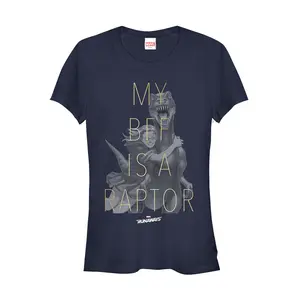 Juniors Womens Marvel Runaways BFF Raptor Old Lace T-Shirt