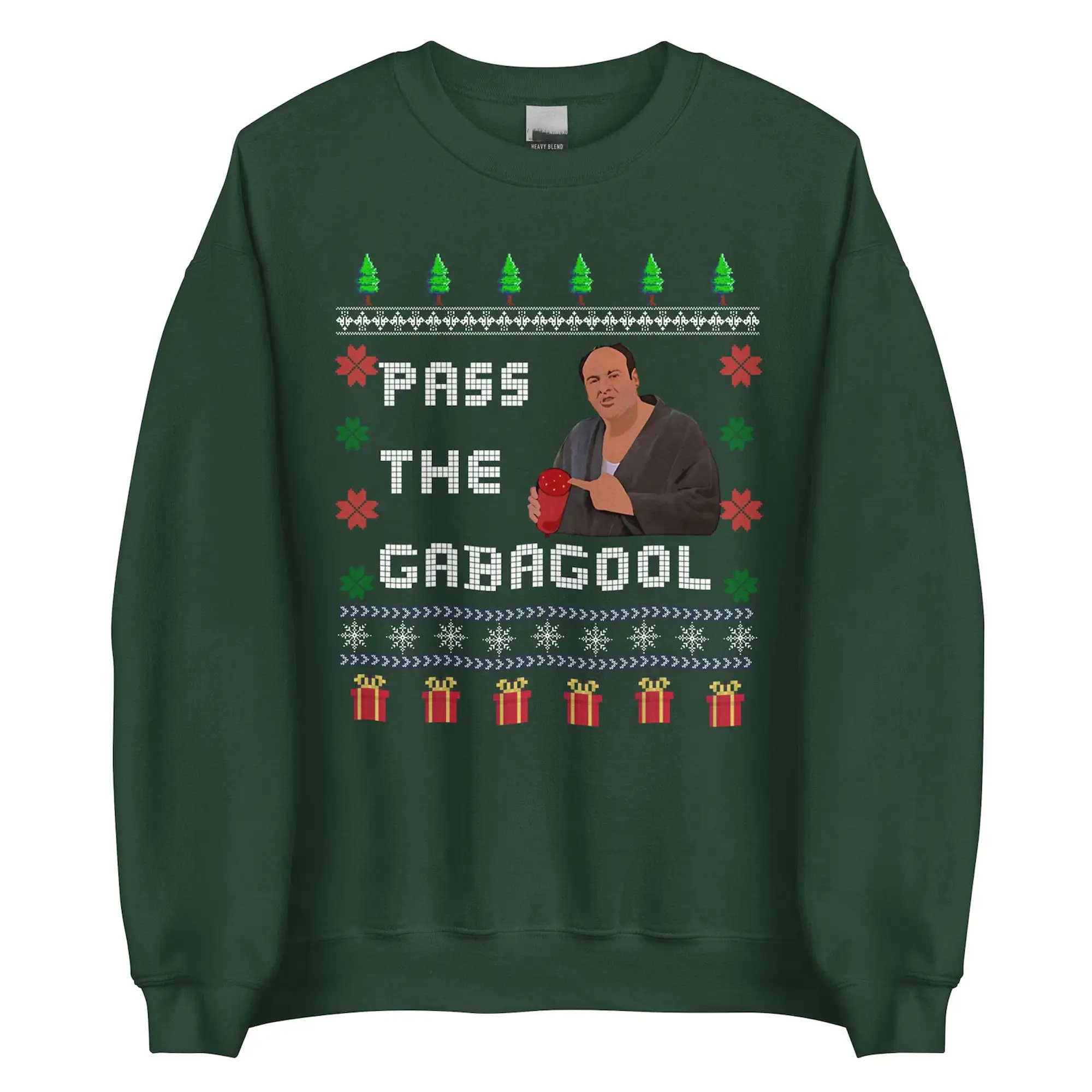 Ugly Sopranos Christmas Sweatshirt Pass The Gabagool Christmas Sweater Funny Christmas Sweatshirt