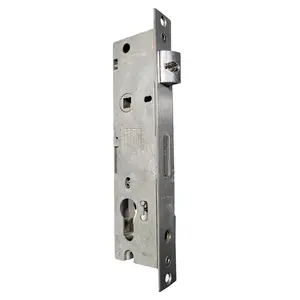 8-17/64" Interlock Single Point Stainless Steel Mortise Lock