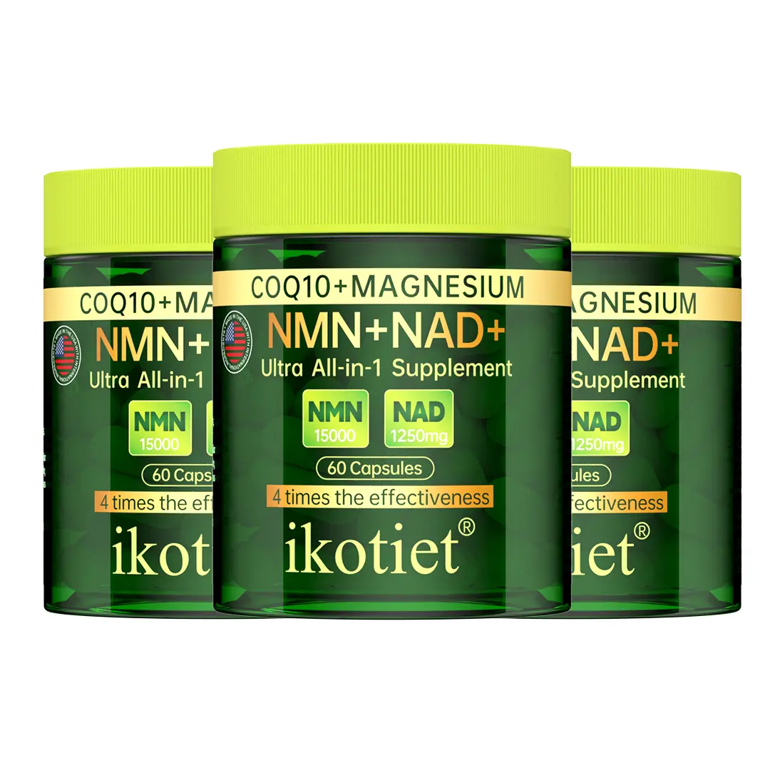 IKOTIET NMN NAD+ CoQ10 Supplement | Supports Energy, Brain & Women’s Health | 15,000 mg NMN Complex | 60–120 Capsules + Trial Pack