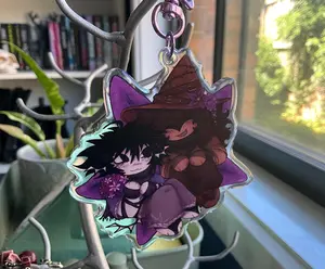 FORSAKEN Azuretime keyring, Double Sided Keychain, collectible item, gift for fans.