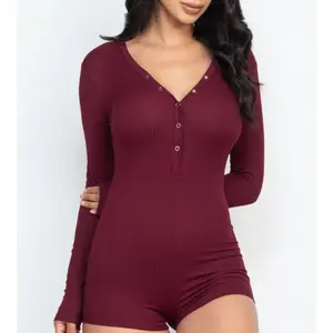 Burgundy Romper