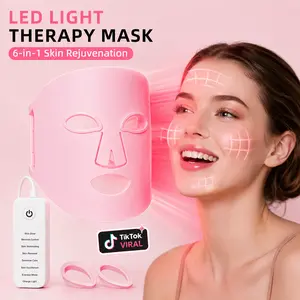 [ DealsForYouDays ] LED Light Therapy Face Mask, 7 Color Light Therapy Modes, Flexible Silicone Facial Mask with Controller for Home Skincare and Beauty Routine #summerwins
