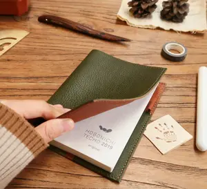 Full Grain Leather Cover for A6/A5 sized soft cover notebooks - fits Hobonichi planner, Midori, Muji, Apica, Nanami Minerva Box