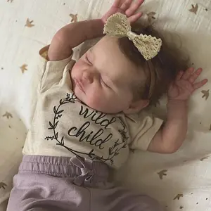 GUESSBELLY 20inch Asleep Reborn Baby Doll with 3D-paint Skin and Visible Veins (Soft Vinyl Limb, Cloth Body) Girl Toy 50cm Alive Newborn Baby Kids Birthday Gift