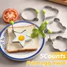 5 Counts Set Fried Egg Rings Molds, Professional Breakfast Maker Egg Organizer Kitchen Gadgets