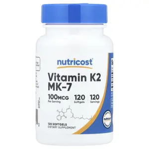 Nutricost Vitamin K2 MK-7, 100 mcg, 120 Softgels