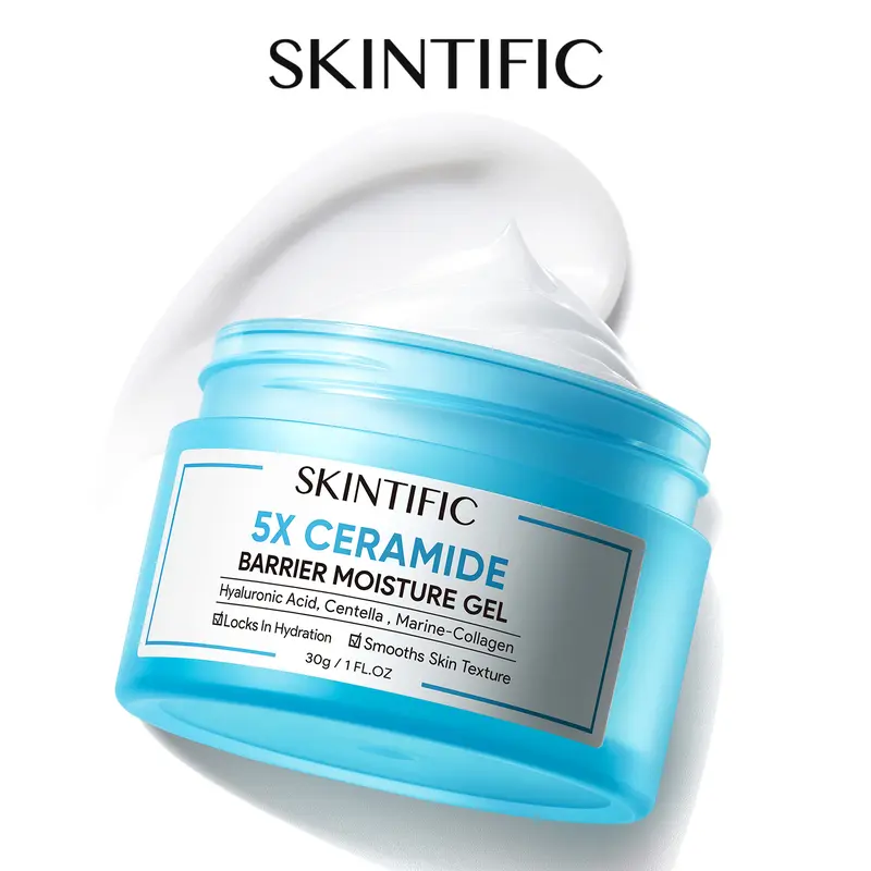[HOT] SKINTIFIC 5X Ceramide Barrier Repair Moisture Gel - 24H Oil Control Calms Redness & Repairs Skin Barrier