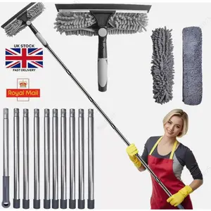 Bestselling 2-in-1 Window Cleaning Scraper Glass Wiper Cross-Border Cleaning Special Double-Sided High-Rise Glass Wiper