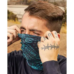 Bandana Neck Gaiter - Black & Tiffany