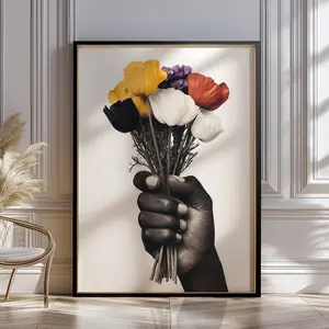 Power in Bloom, Minimalist Wall Art, Black Woman Art, Trendy Wall Art, Gallery Wall, Eclectic Wall Art, Minimalist Home Decor, Trendy Print Q