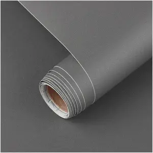 Dark Grey Contact Paper,17''x120'' Self Adhesive Wallpaper Waterproof Gloss PVC Vinyl, Oil Proof,Black Wallpaper, Black Vinyl Paper for Furniture Cover Surface,Countertop,Kitchen,Shelf Liner