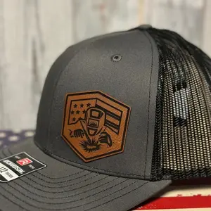 Welder leather patch hat