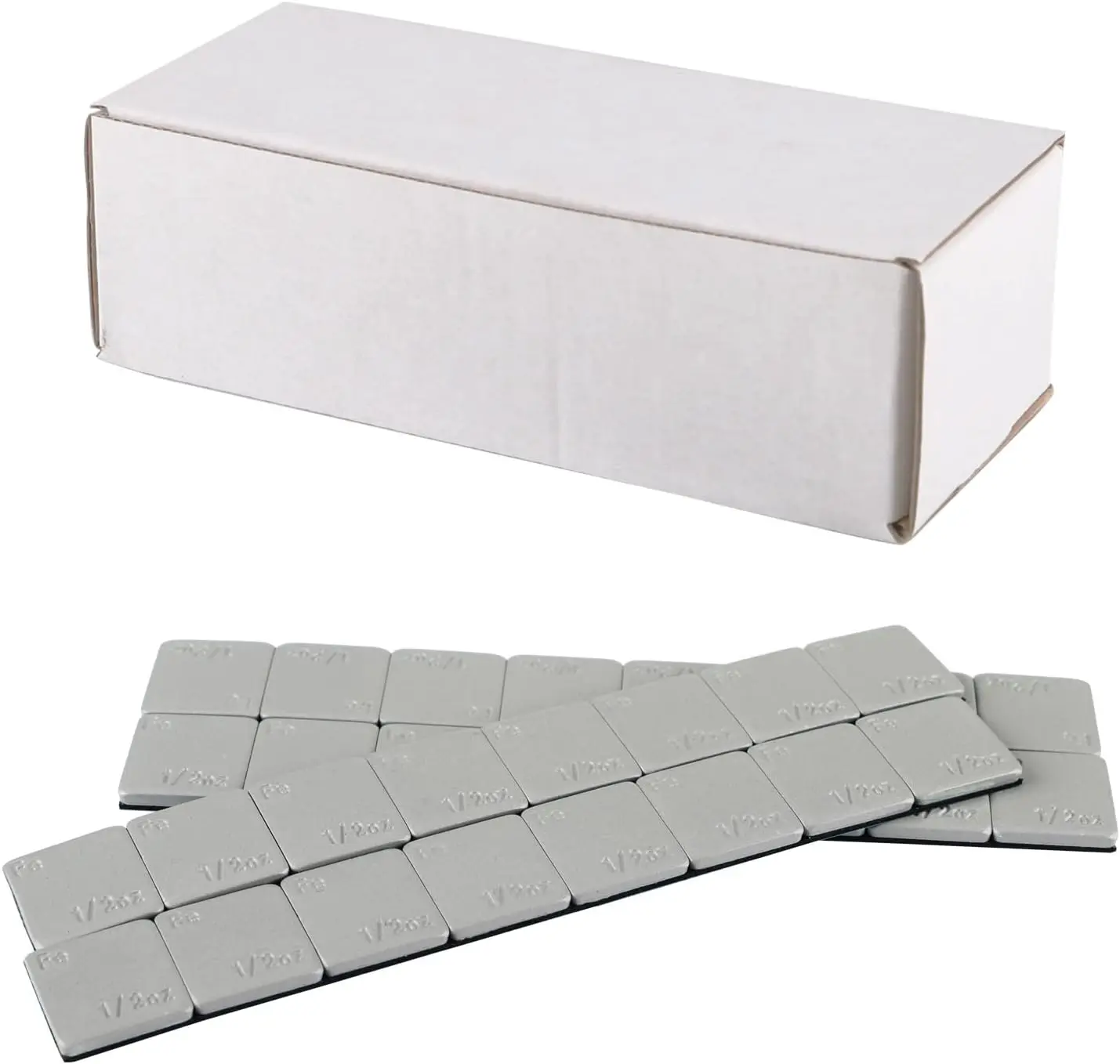 Wheel Weights Gray 1/2oz, 24 oz/Box, 48 count, with  Black Adhesive. 0.5 Ounce Stick on Wheel Weights for , , SUVs, , and Others