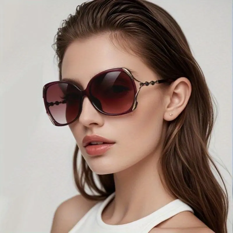 Semi Rimless Browline Glasses for Women, C4 Oversized Polyamide Frame with Blue Light Blocking Nat Lens, Pa Frame, Blue Light Blocking Lens, Natural Lens